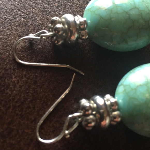 Turquoise Drop Earrings - Picture 3 of 8